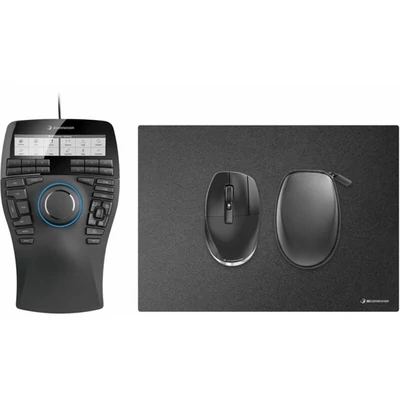 3DCONNEXION Egér - SpaceMouse Enterprise Vezetékes Kit 2, Fekete