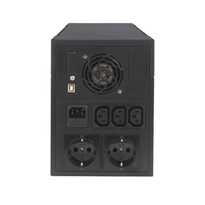 ABLEREX UPS, GLAMOR GR1500, 3xIEC+2xSchuko, 1500VA (900 W) LINE-INTERACTIVE szünetmentes tápegység, torony, LCD