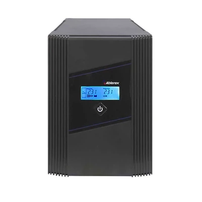 ABLEREX UPS, GLAMOR GR650, 1xIEC+1xSchuko, 650VA (360 W) LINE-INTERACTIVE szünetmentes tápegység, torony, LCD