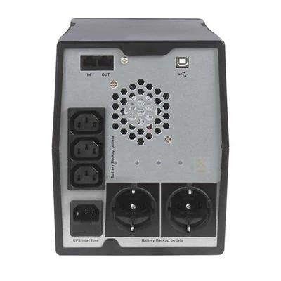 ABLEREX UPS, GLAMOR S GR2000S, 3xIEC + 2xSchuko, 2000VA (1400 W) LINE-INTERACTIVE szünetmentes, torony, LCD