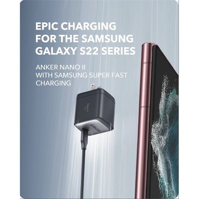 ANKER Hálózati Töltő, Nano II, 45W USB-C, EU, fekete -  A2664G11