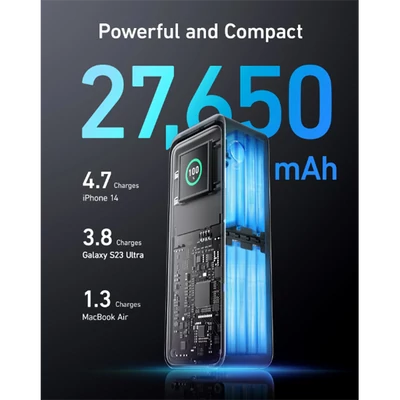 ANKER Powerbank Prime 27650mAh, 250W, 2xUSB-C Input/Output, USB-A Output, fekete - A1340011