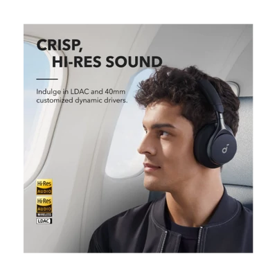 ANKER Vezeték Nélküli Fejhallgató, Soundcore Space One, Aktív Zajszűrő, fekete - A3035G11