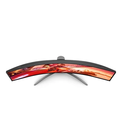 AOC Ívelt Gaming 165Hz monitor 48,8" AG493UCX2, 5120x1440 32:9, 400cd/m2, 1ms, HDMIx3/DisplayPort/USBx3