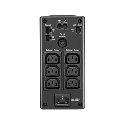 APC Back-UPS Pro BR900MI, (6 outlets) 900VA (540 W) LCD 230V LINE-INTERACTIVE szünetmentes, tiszta sinus, AVR