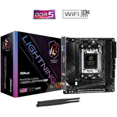 ASROCK Alaplap AM5 A620I LIGHTNING WIFI AMD A620, mITX