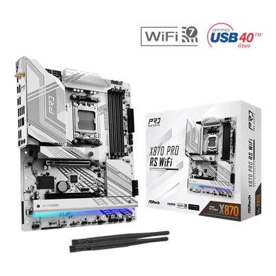 ASROCK Alaplap AM5 X870 PRO RS WIFI AMD X870, ATX