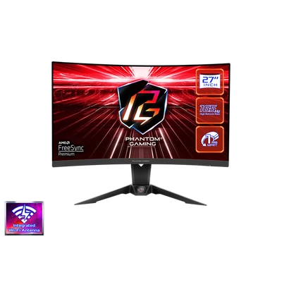 ASROCK PG27Q15R2A Gaming Monitor 27" VA, 2560x1440, HDMI/Displayport, 165Hz, HDR, Hajlított