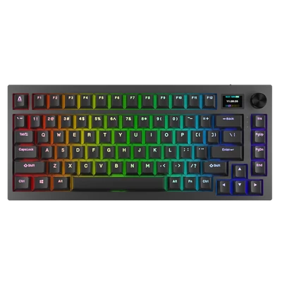 AVAX Vezetékes/Vezeték Nélküli Billentyűzet GM02 PRO USB, Fekete, Mechanikus, Red Switch, HUN