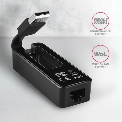 AXAGON ADE-XR USB 2.0 FAST ETHERNET (USB 2.0 Ethernet 10/100 adapter automatikus telepítéshez)
