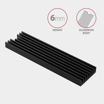 AXAGON CLR-M2L6 alumínium passzív hűtő M. 2 SSD-hez