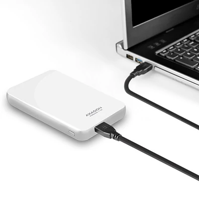AXAGON EE25-S6 2.5" USB 3.0 Külső HDD ház, fehér