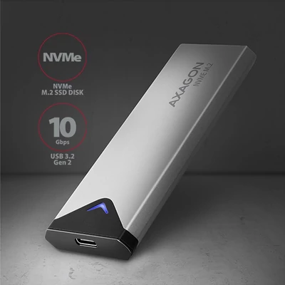 AXAGON EEM2-UG2 USB Type C-3.2 Gen2-M. 2 NVMe fém M. 2 SSD külső ház