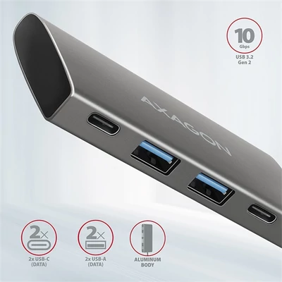 AXAGON HMC-4G2 Superspeed négyportos USB-C HUB