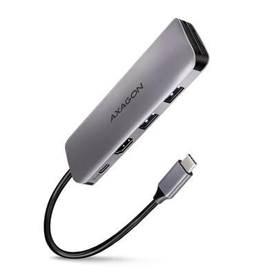 AXAGON HMC-5 SuperSpeed USB-C COMBO 5in1 USB Hub, ezüst