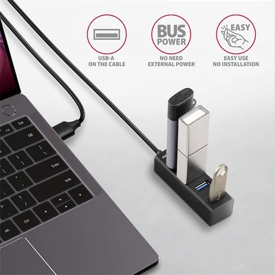AXAGON HUE-M1AL 4 portos USB3.2 Gen 1 mini HUB