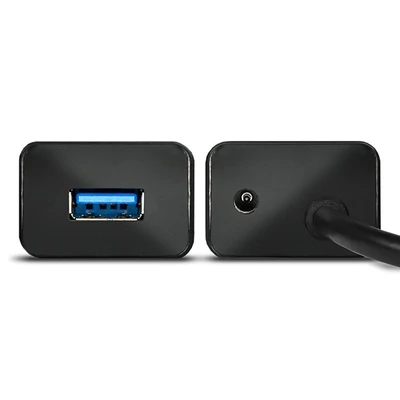 AXAGON HUE-SA7BP USB3.0 CHARGING HUB (Hétportos USB 3.0 hub gyors töltési támogatással. AC adapter a csomagban. Fekete)