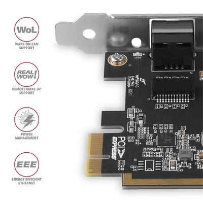 AXAGON PCEE-GRF PCIE GIGABIT ETHERNET (Gigabit Ethernet PCI-Express hálózati kártya a Realtek chipkészlettel)