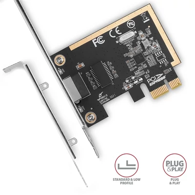 AXAGON PCEE-GRF PCIE GIGABIT ETHERNET (Gigabit Ethernet PCI-Express hálózati kártya a Realtek chipkészlettel)