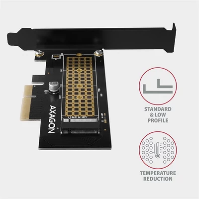 AXAGON PCEM2-N PCIE NVME M.2 x4 M-Key slot adapter