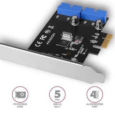 AXAGON PCEU-034VL SuperSpeed USB 4 Internal Ports PCI-Express Card