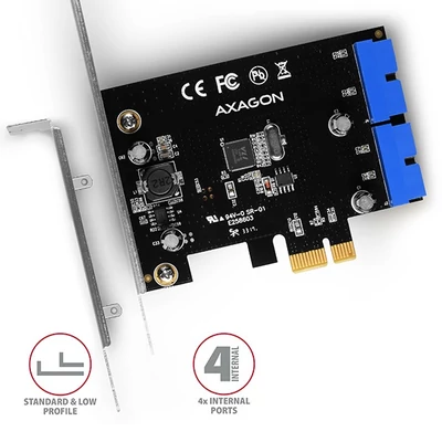 AXAGON PCEU-034VL SuperSpeed USB 4 Internal Ports PCI-Express Card