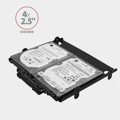 AXAGON RHD-435 5,25"-ről 4 db 2.5" vagy 1 db 3.5" és 2 db 2.5" SSD/HDD beépítő keret