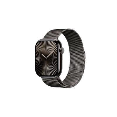 Apple Watch S10 Cellular 46mm Slate Titanium Case with Slate Milanese Loop - M/L