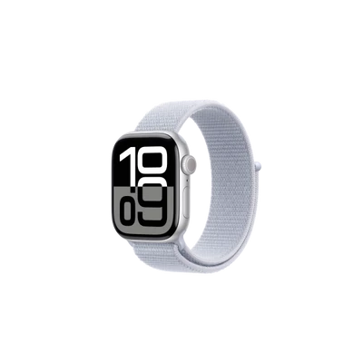 Apple Watch S10 GPS 42mm Silver Alu Case with Blue Cloud Sport Loop