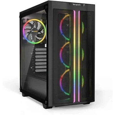 BE QUIET! Ház Midi ATX Pure Base 500 FX ARGB Tápegység nélkül, Fekete Üvegfalú