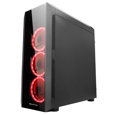 CHIEFTEC Ház Gaming Scorpion 2, ATX, 4x120mm RGB ventilátor, RGB vezérlő, Tápegység nélkül, Edzett Üveg, Fekete
