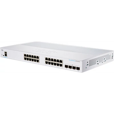 CISCO Switch 24x10000Mbps + 4x10000Mbps SFP+ Kombó, Rackes, Fémházas, Menedzselhető - CBS350-24XT-EU