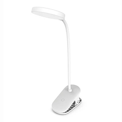 COLORWAY Asztali LED lámpa, Flexible & Clip 2 beépített akkumulátorral Fehér (CW-DL10FCB-W)