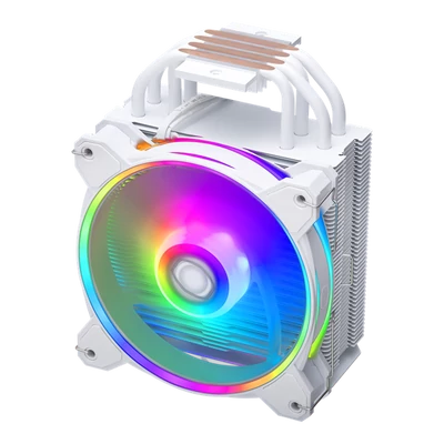 COOLER MASTER CPU hűtő HYPER 212 HALO WHITE ARGB, LGA1700 támogatással, fehér