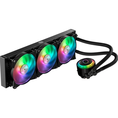 COOLER MASTER CPU hűtő MASTERLIQUID ML360 MIRROR TR4 EDITION (vízhűtés), AMD TR4 támogatással, fekete