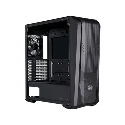COOLER MASTER Ház, Mid Tower ATX CMP 520L, 1db Ventilátorral, Tápegység nélkül, Edzett üveg, fekete