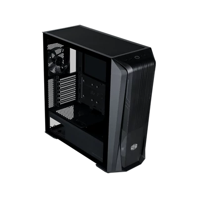 COOLER MASTER Ház, MASTERBOX 500, 2db Ventilátorral, Tápegység nélkül, Edzett üveg, fekete