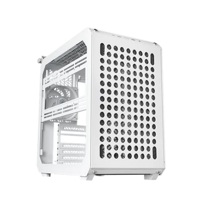 COOLER MASTER Ház Mid ATX QUBE 500 FLATPACK WHITE EDITION, 1db Ventilátorral, Tápegység nélkül, fehér