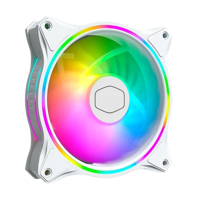 COOLER MASTER Rendszerhűtő Ventilátor MASTERFAN MF120 HALO 3IN1 WHITE EDITION, Gen2 RGB, fehér, 3db/csomag