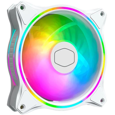 COOLER MASTER Rendszerhűtő Ventilátor MASTERFAN MF120 HALO WHITE EDITION, Gen2 RGB, fehér