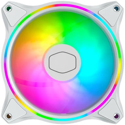 COOLER MASTER Rendszerhűtő Ventilátor MASTERFAN MF120 HALO WHITE EDITION, Gen2 RGB, fehér
