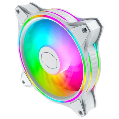 COOLER MASTER Rendszerhűtő Ventilátor MASTERFAN MF120 HALO WHITE EDITION, Gen2 RGB, fehér