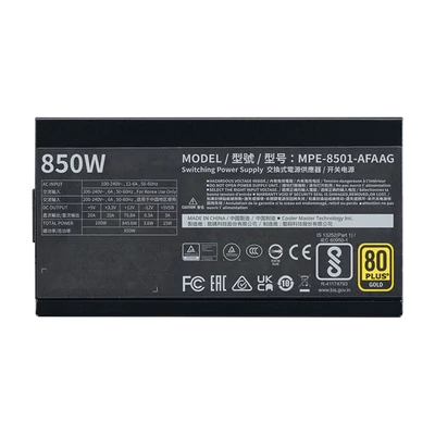 COOLER MASTER Tápegység Moduláris, MWE GOLD 850 V2 ATX 3.0, 12cm, 80+ Gold