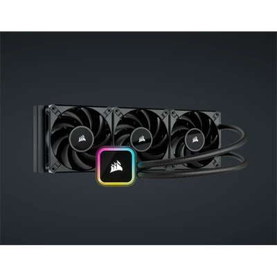 CORSAIR CPU hűtő iCUE H150i RGB ELITE (vízhűtés), 3 Ventilátoros, LGA1700 támogatással. fekete