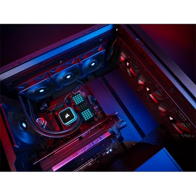 CORSAIR CPU hűtő iCUE H150i RGB ELITE (vízhűtés), 3 Ventilátoros, LGA1700 támogatással. fekete