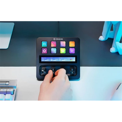CORSAIR ELGATO STREAM DECK+, 8 Testreszabható LCD Billentyű, Audio mixer, LCD Érintőpanel, fekete