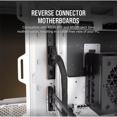CORSAIR Ház 6500X Dual Chamber, Tápegység nélkül, Edzett Üveg, fekete