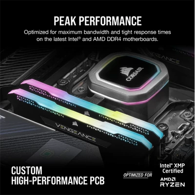 CORSAIR Memória VENGEANCE RGB PRO DDR4 32GB 3200MHz C16 SL (Kit of 2), fekete