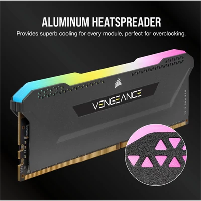 CORSAIR Memória VENGEANCE RGB PRO DDR4 32GB 3200MHz C16 SL (Kit of 2), fekete