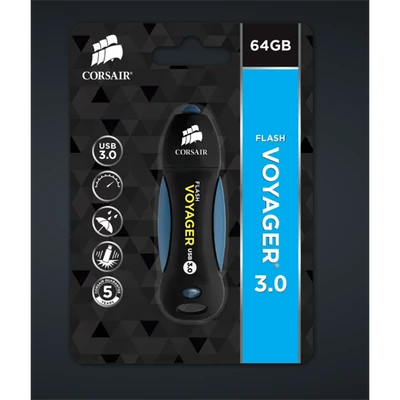 CORSAIR Pendrive 64GB, Voyager, USB3.2, fekete